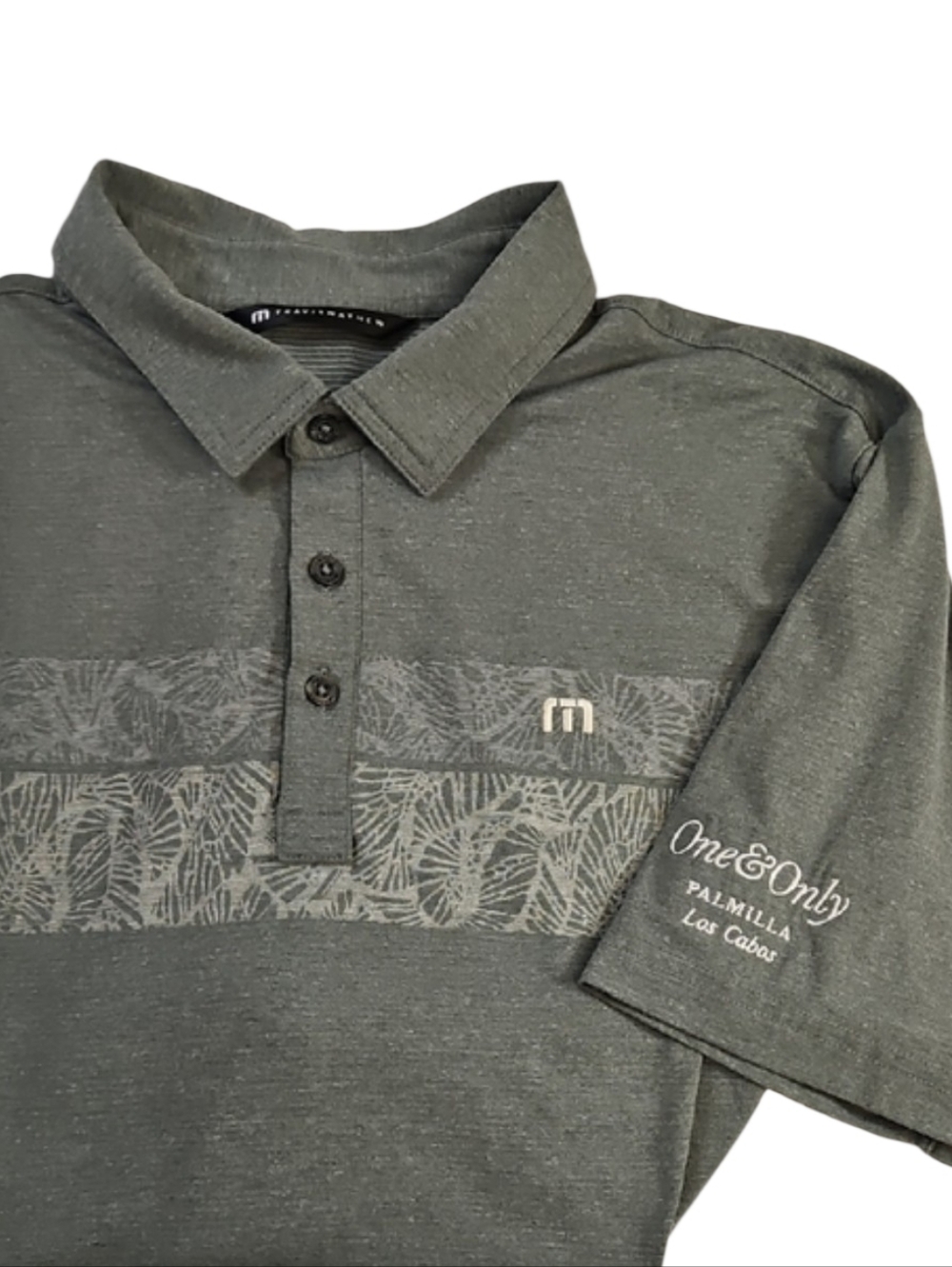 Travis Mathew Gray Golf Polo Size Large Palmilla Los Cabos